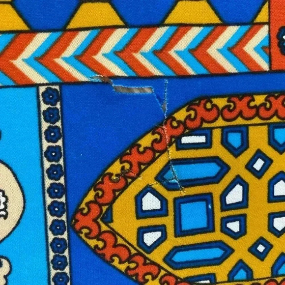 Vintage 1960s Polyester Retro Cloth Fabric - Picture 4 of 8